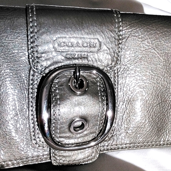 NWT 💥Coach Bleecker Wallet💥 Gunmetal/silv - Picture 3 of 16